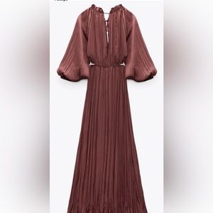 Zara Satin Effect Cut Out Dress